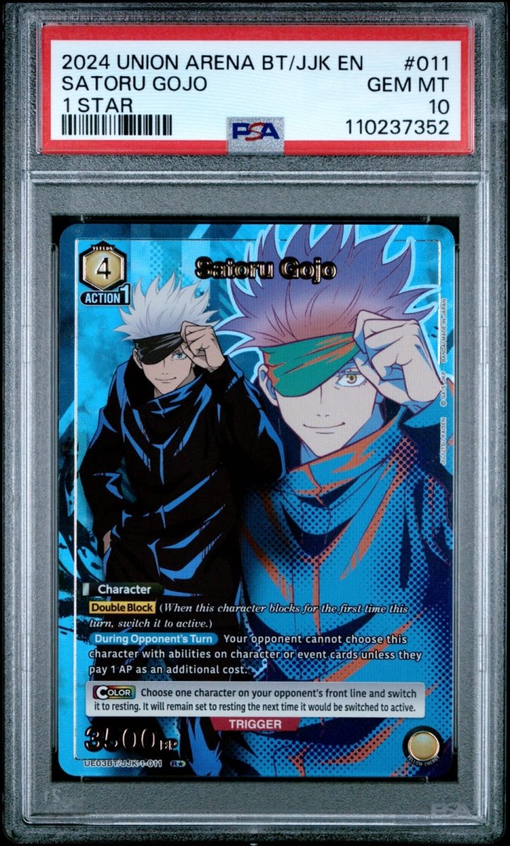 PSA10 Union Arena UE03BT Jujutsu Kaisen 1 Star Gojo Satoru by Apex Cards on MYNTED