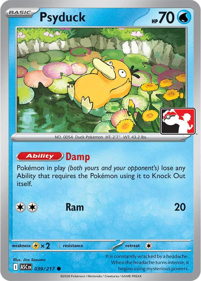 Psyduck - 039/217 Prize Pack Series One Common 039/217 by PokiNello TCG on MYNTED