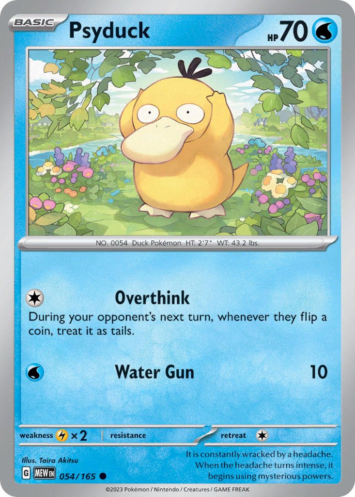 Psyduck · 151 (MEW) 054 (Reverse Holofoil) by PokeMarsi on MYNTED