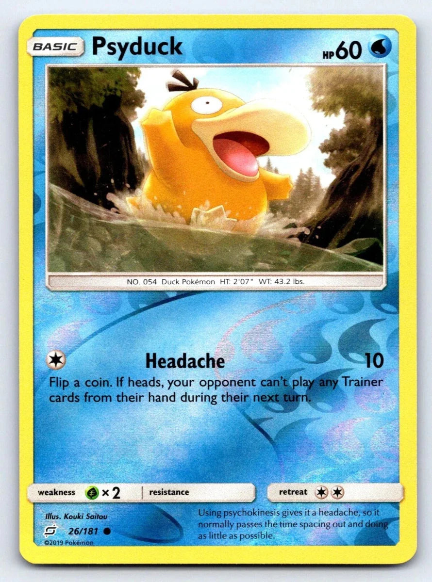Psyduck 26/181 Common Team Up Pokemon Reverse Holo Near Mint by The Greatest on MYNTED