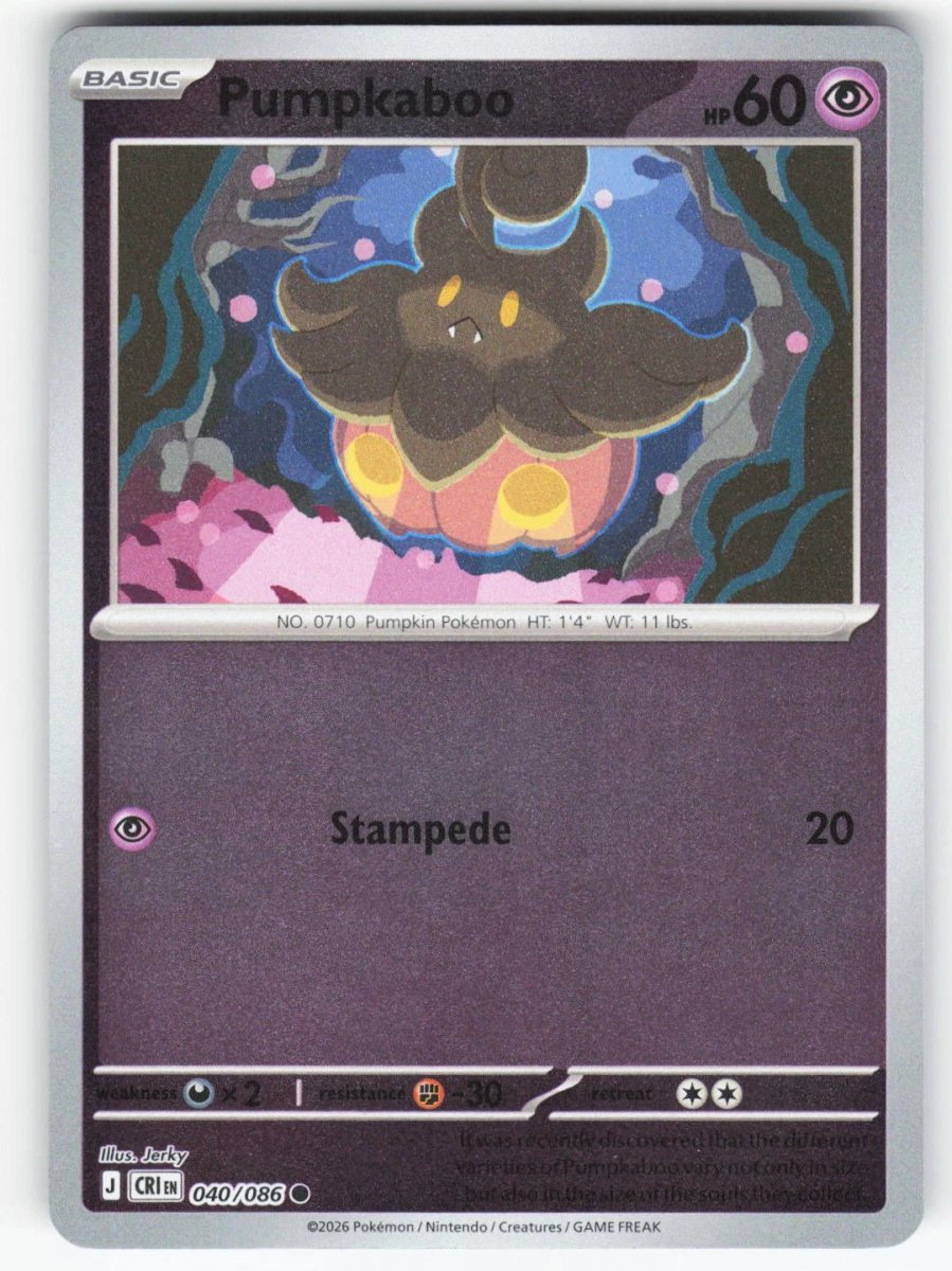 Pumpkaboo - 040/086 (Reverse Holo) - Chaos Rising (CRI) ME04 by SAFAQATI on MYNTED