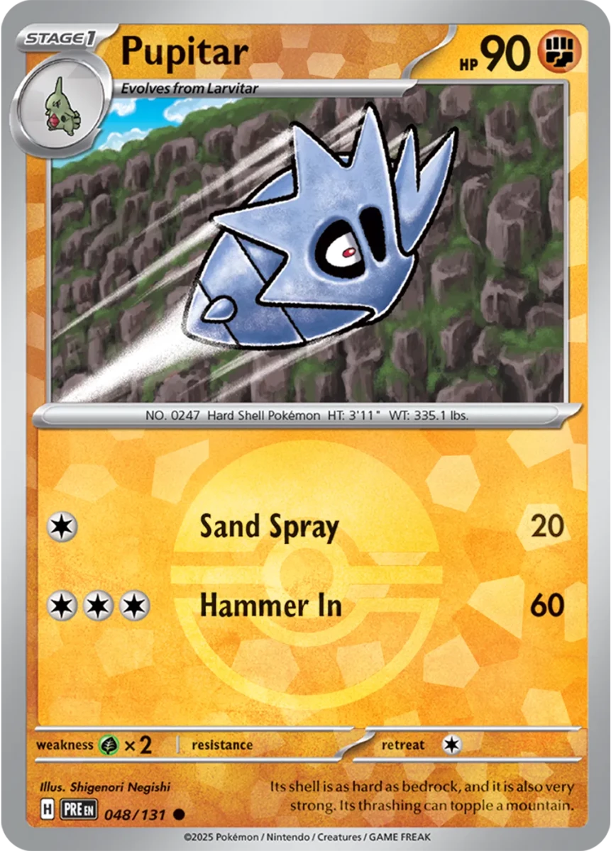 Pupitar (Poke Ball Pattern) Prismatic Evolutions Common 048/131 by PokeGrails on MYNTED