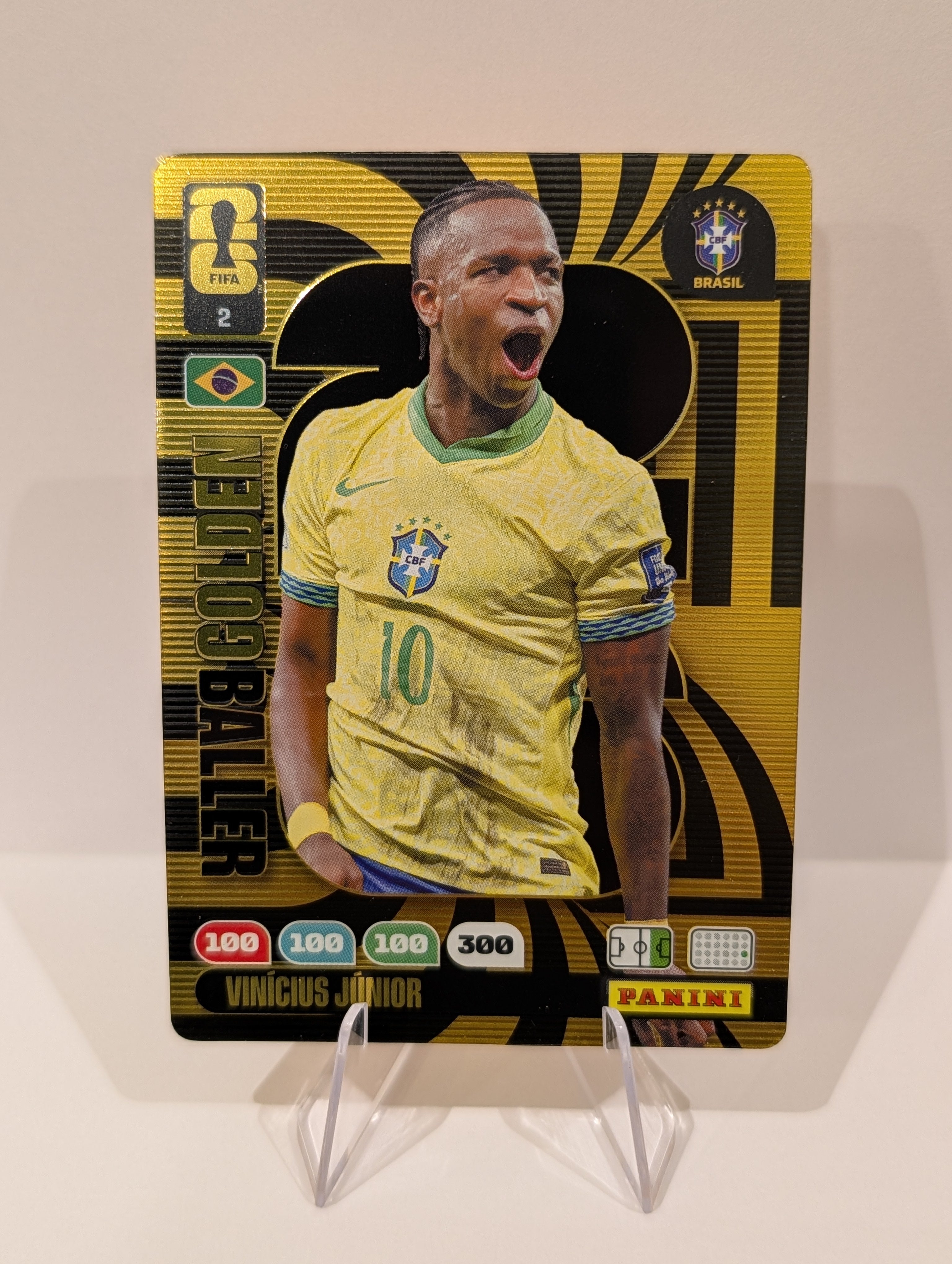 #2 Vinicius Junior - Golden Baller - Panini Adrenalyn XL World Cup 2026