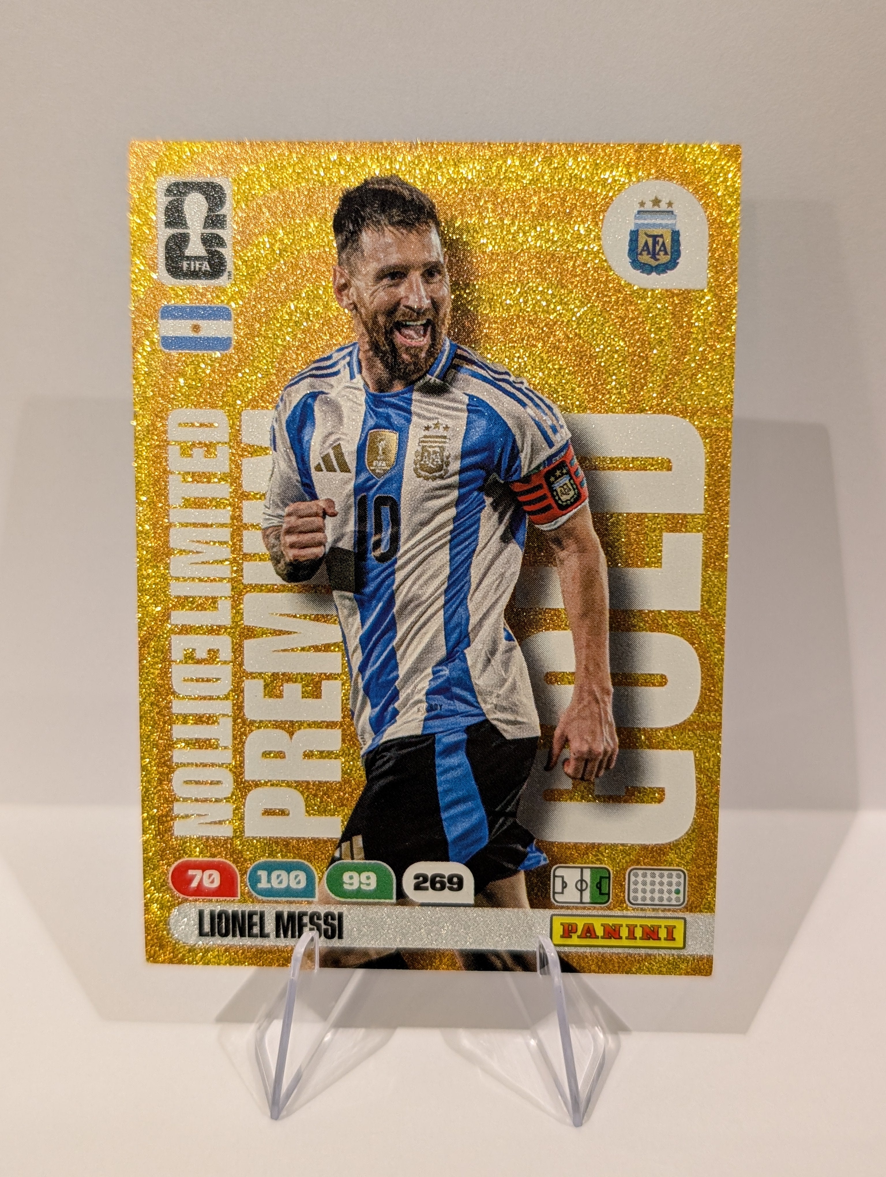 Lionel Messi - Limited Edition Premium Gold - Panini Adrenalyn XL World Cup 2026