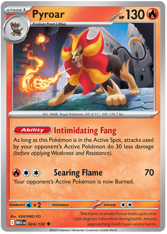 Pyroar 024/132 Uncommon | Mega Evolution by Worth the XP on MYNTED