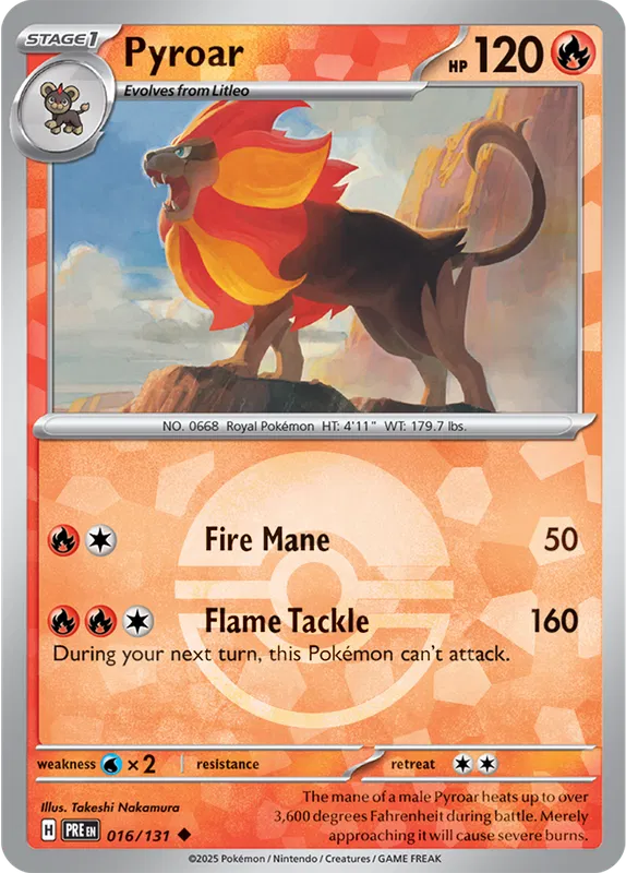Pyroar - 016/131 - Pokeball Pattern