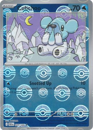 cubchoo black bolt pokeball pattern 025/086