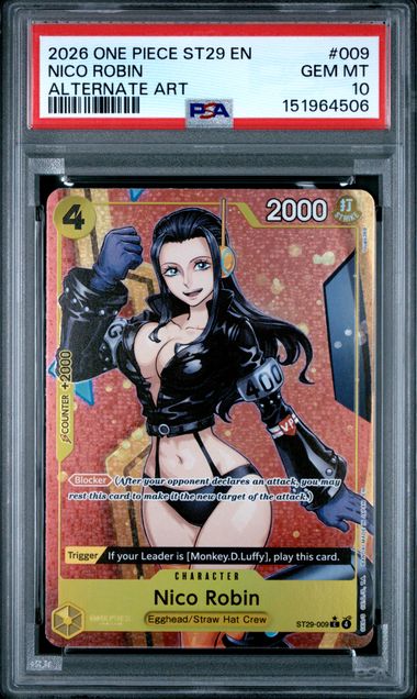 PSA 10 GEM MINT - STARTER DECK ST29-EGGHEAD #009 NICO ROBIN ALTERNATE ART