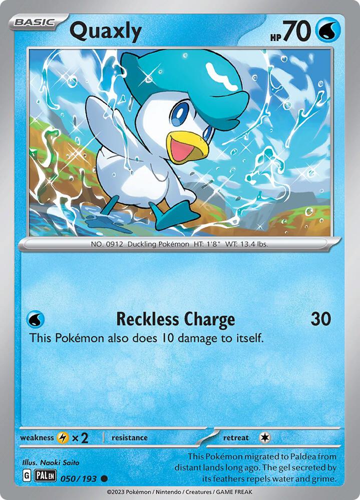 Quaxly 050/193 Normal · Paldea Evolved (PAL) by PokeMarsi on MYNTED