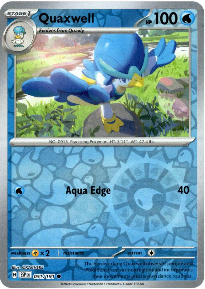 Quaxwell [Reverse Holo] 51 Pokemon Surging Sparks by Moe‘s Vault on MYNTED