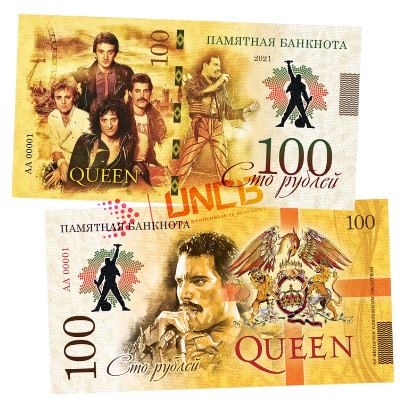 Queen 100 Rubles UNCB banknote by UNCB on MYNTED