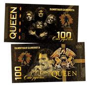 Queen black 100 Rubles UNCB banknote by UNCB on MYNTED