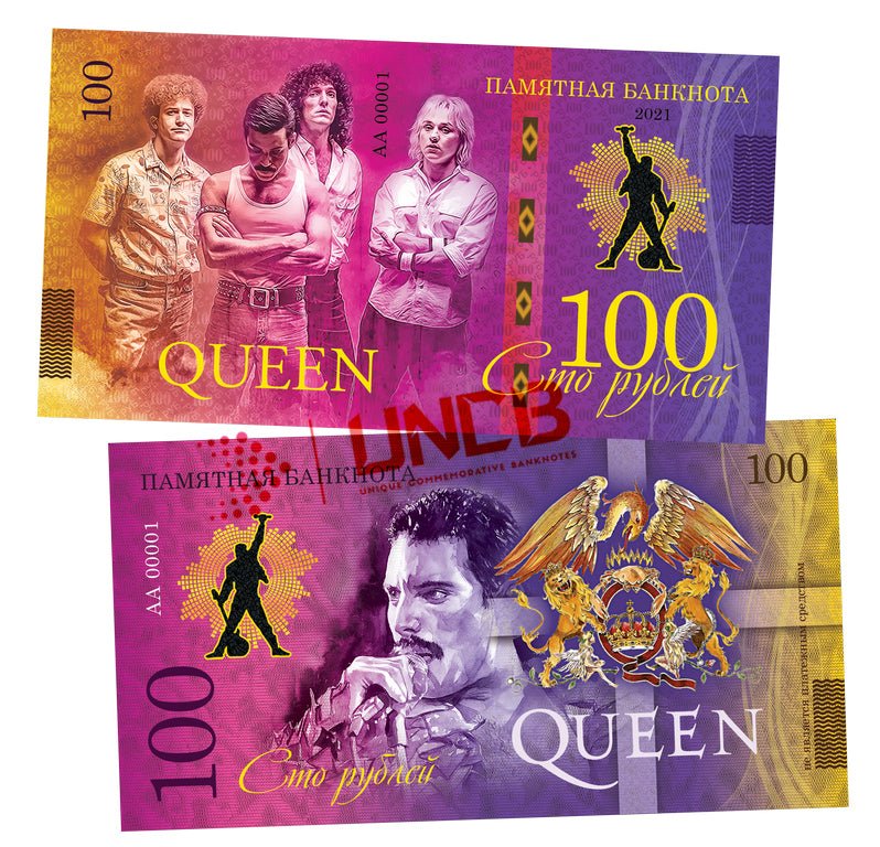 Queen / Kind of Magic 100 Rubles UNCB banknote by UNCB on MYNTED