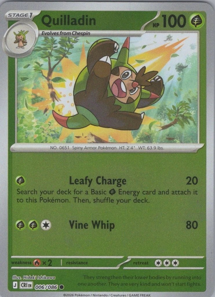 Quilladin - 006/086 (Reverse Holo) - Chaos Rising (CRI) ME04 by SAFAQATI on MYNTED