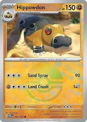 Hippowdon POKEBALL REVERSE HOLO Prismatic Evolutions 053/131