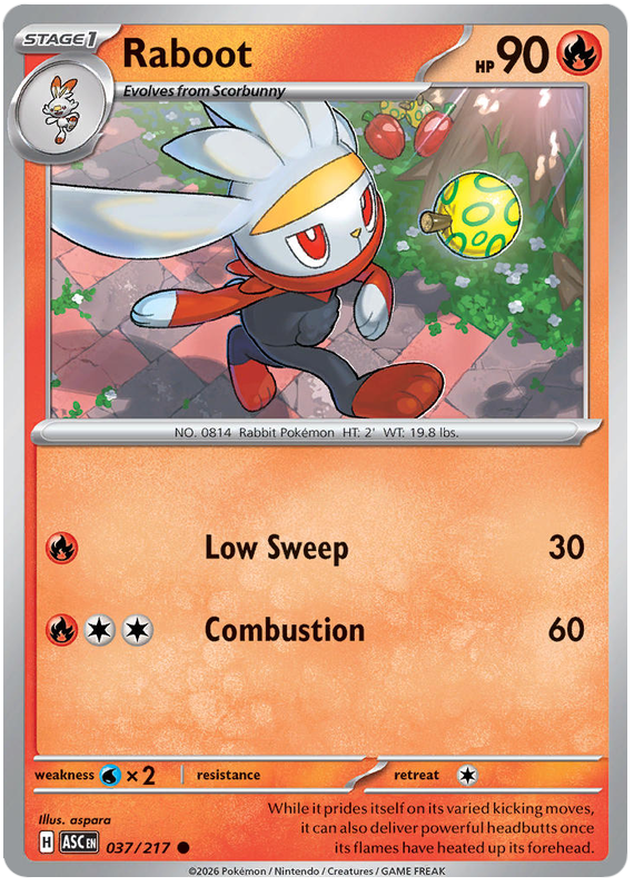 Raboot 037/217 Common | Mega Evolution – Ascended Heroes by Worth the XP on MYNTED