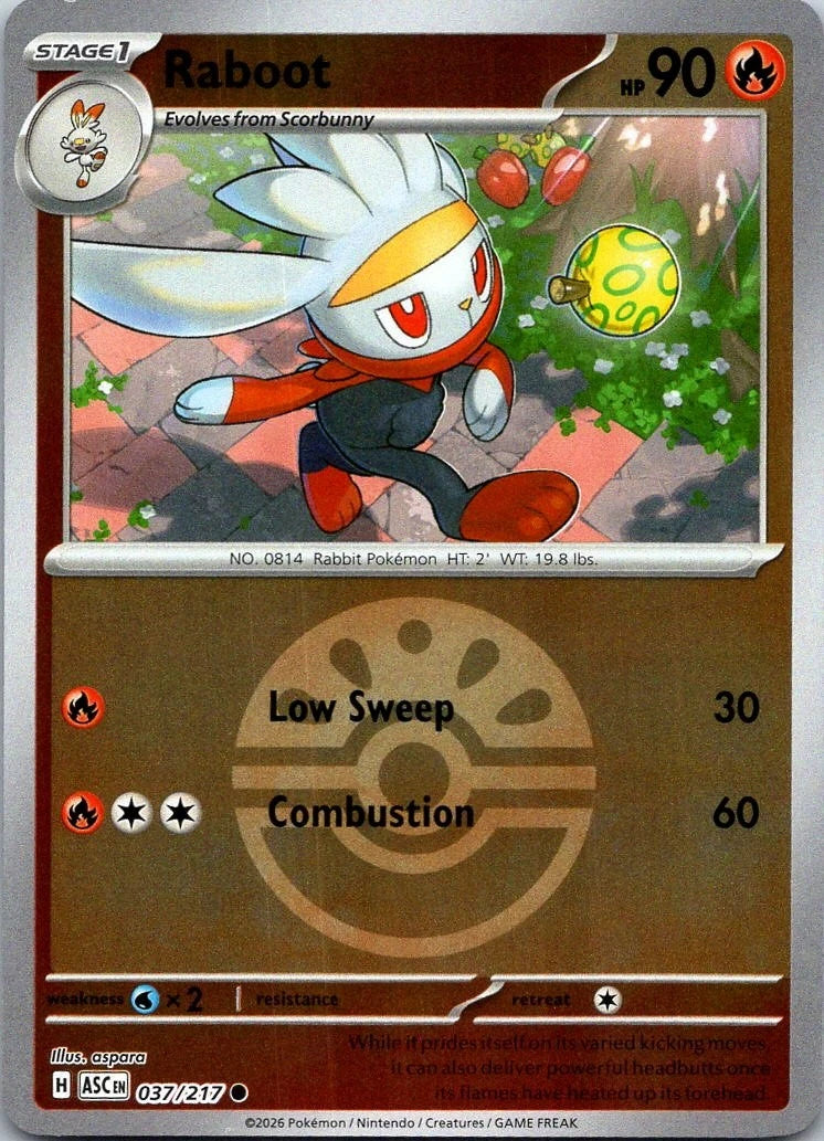 Raboot - 037/217 (Friend Ball) - ME: Ascended Heroes (ASC) by SAFAQATI on MYNTED