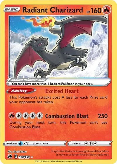 Radiant Charizard 020/159 - Crown Zenith - Radiant Rare by Light Collectibles on MYNTED
