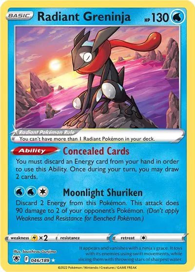 Radiant Greninja 046/189 - Astral Radiance - Radiant Rare by Light Collectibles on MYNTED