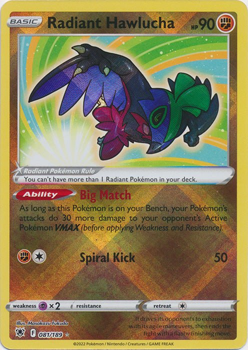 Radiant Hawlucha - 081/189 by PokeCollect on MYNTED