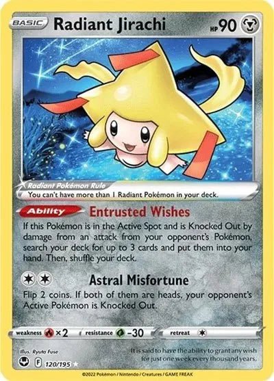 Radiant Jirachi 120/195 - Silver Tempest - Radiant Rare by Light Collectibles on MYNTED