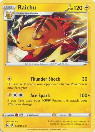 Raichu - 053/196 - Normal by The Archive Stop on MYNTED