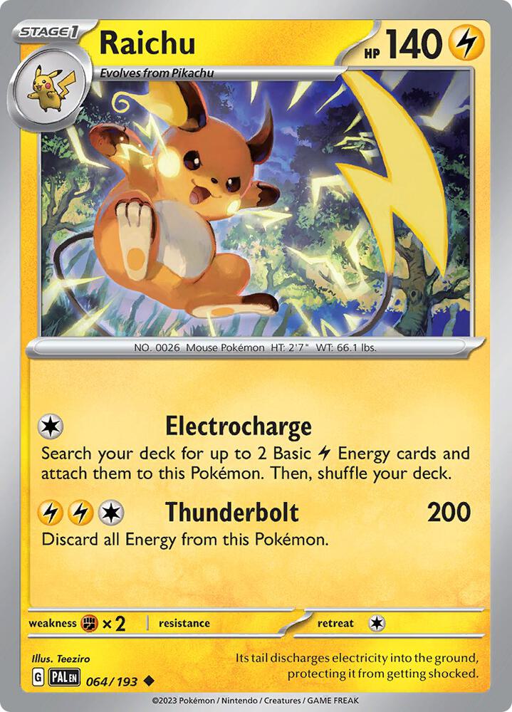 Raichu 064/193 Normal · Paldea Evolved (PAL) by PokeMarsi on MYNTED