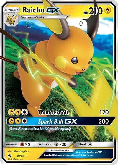 Raichu GX - Hidden Fates (HIF) by P0kellector on MYNTED