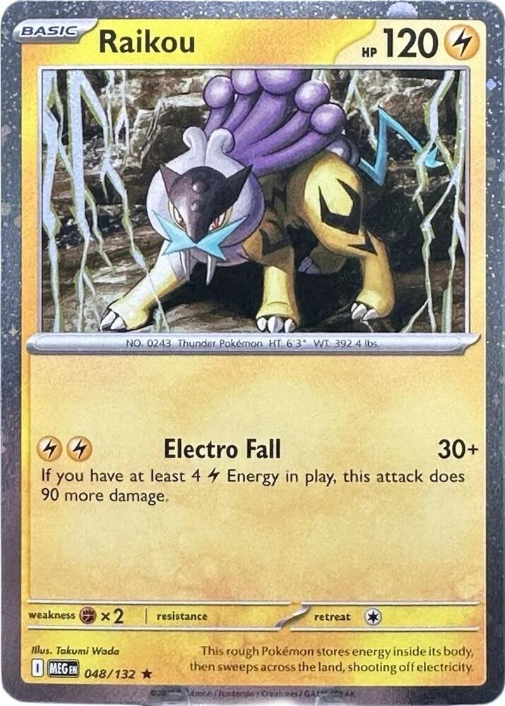 Raikou - 048/132 (Cosmo Holo - Promo) - ME01: Mega Evolution (MEG) by SAFAQATI on MYNTED