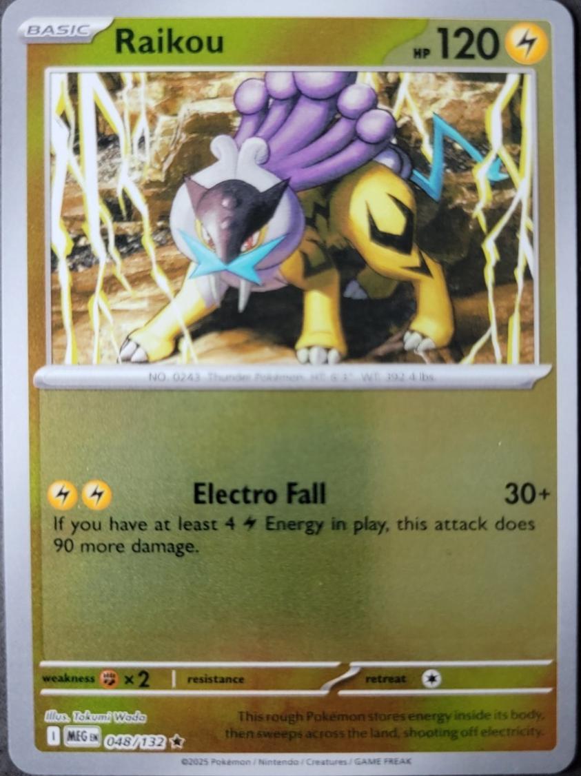 Raikou [Reverse Holo] 48 Pokemon Mega Evolution by Moe‘s Vault on MYNTED