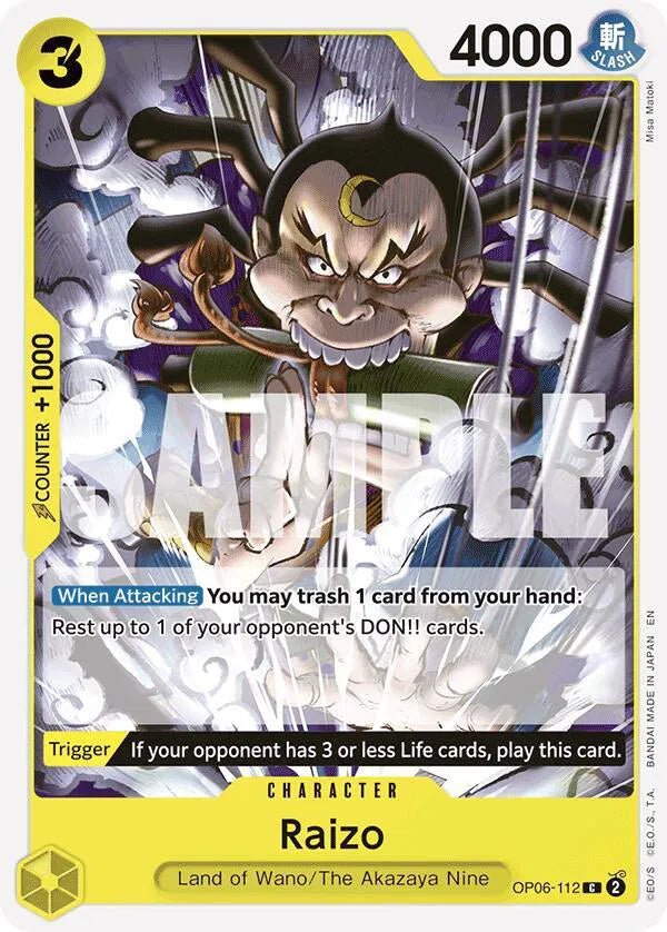 Raizo (Reprint) OP06-112 (Starter Deck 28: GREEN/YELLOW Yamato) by Shaibz TCG on MYNTED