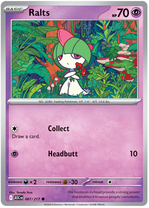 Ralts 087/217 Common | Mega Evolution – Ascended Heroes by Worth the XP on MYNTED