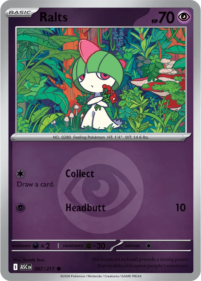 Ralts (Energy Symbol Pattern) Ascended Heroes Common 087/217 by Shark Pop Culture on MYNTED