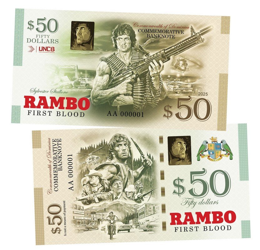 Rambo 1 50 Dollars UNCB banknote by UNCB on MYNTED