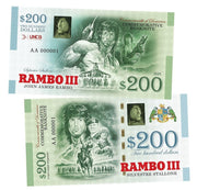 Rambo 3 200 Dollars UNCB banknote by UNCB on MYNTED