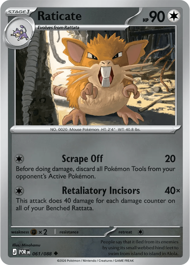 Raticate 061 Rev Holo - Perfect Order by PokéPW on MYNTED
