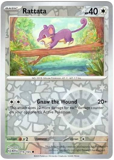 Rattata 019/165 - Reverse Holo (Pokemon 151) by The Cardboard Grind on MYNTED