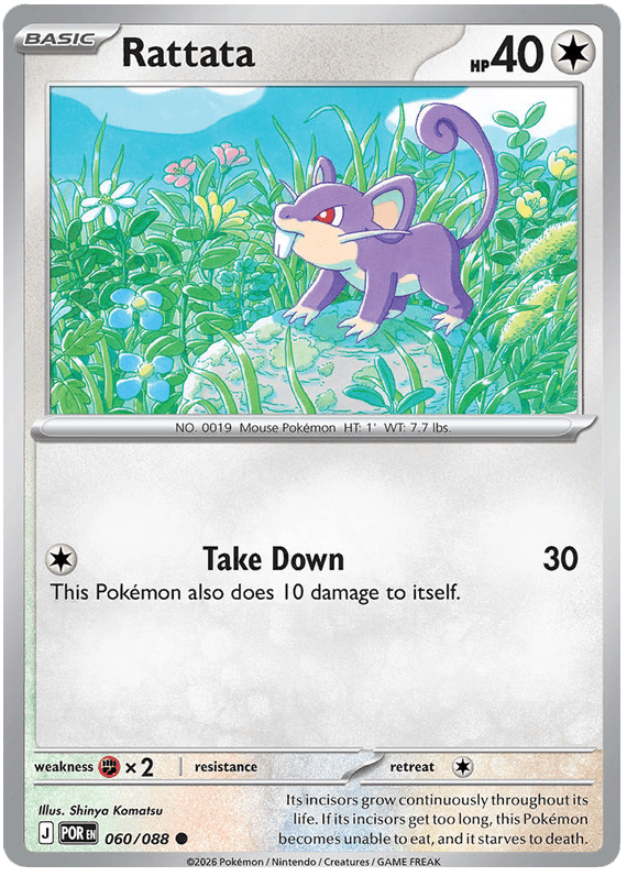 Rattata 060/088 Common | Mega Evolution – Perfect Order by Worth the XP on MYNTED
