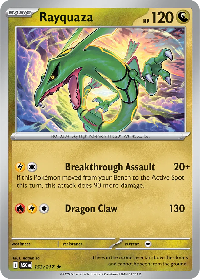 Rayquaza Ascended Heroes Rare 153/217 by PokeMagic on MYNTED