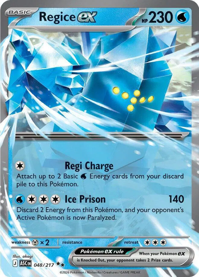 Regice ex 048 - Ascended Heroes by PokéPW on MYNTED