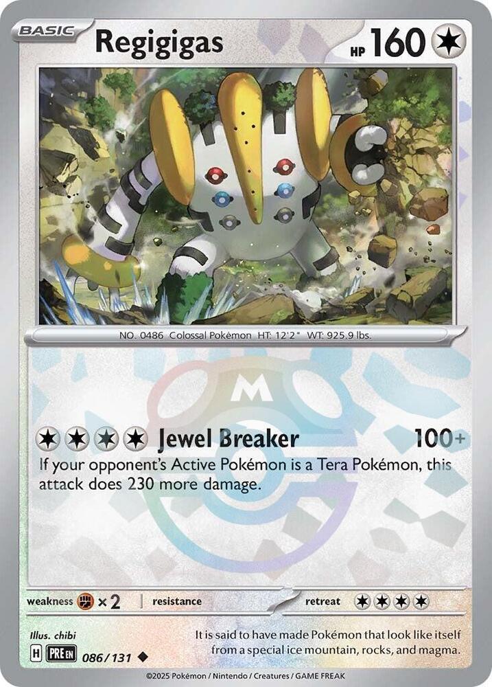 Regigigas - 086/131 (Master Ball Pattern) - SV: Prismatic Evolutions (PRE) by SAFAQATI on MYNTED