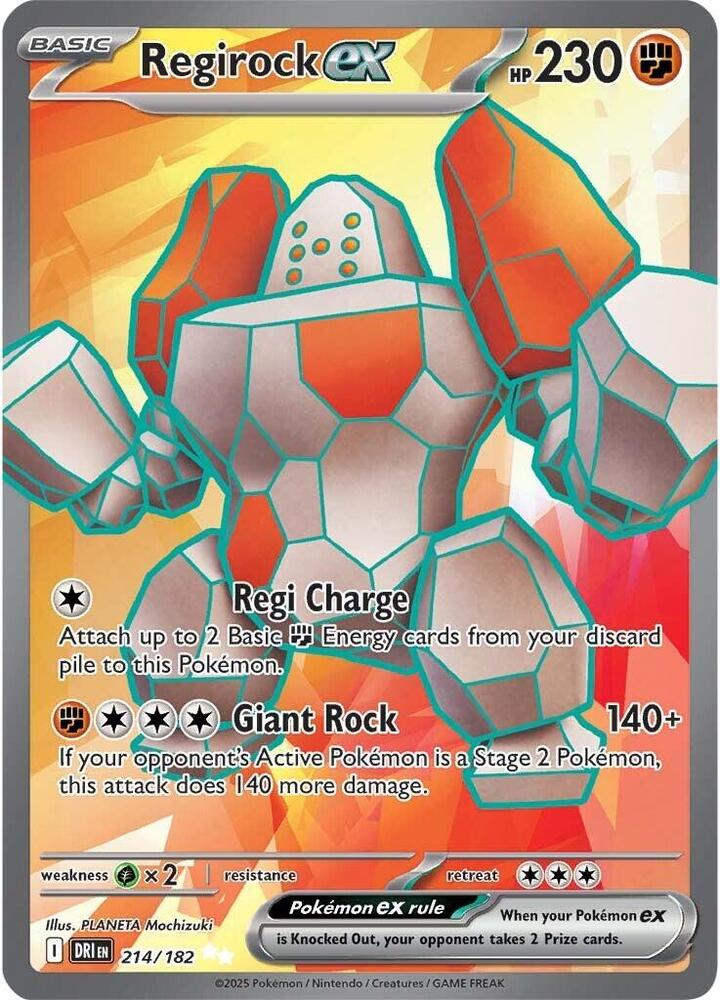 Regirock ex - 214/182 - SV10: Destined Rivals (DRI) by Poké Dubai on MYNTED