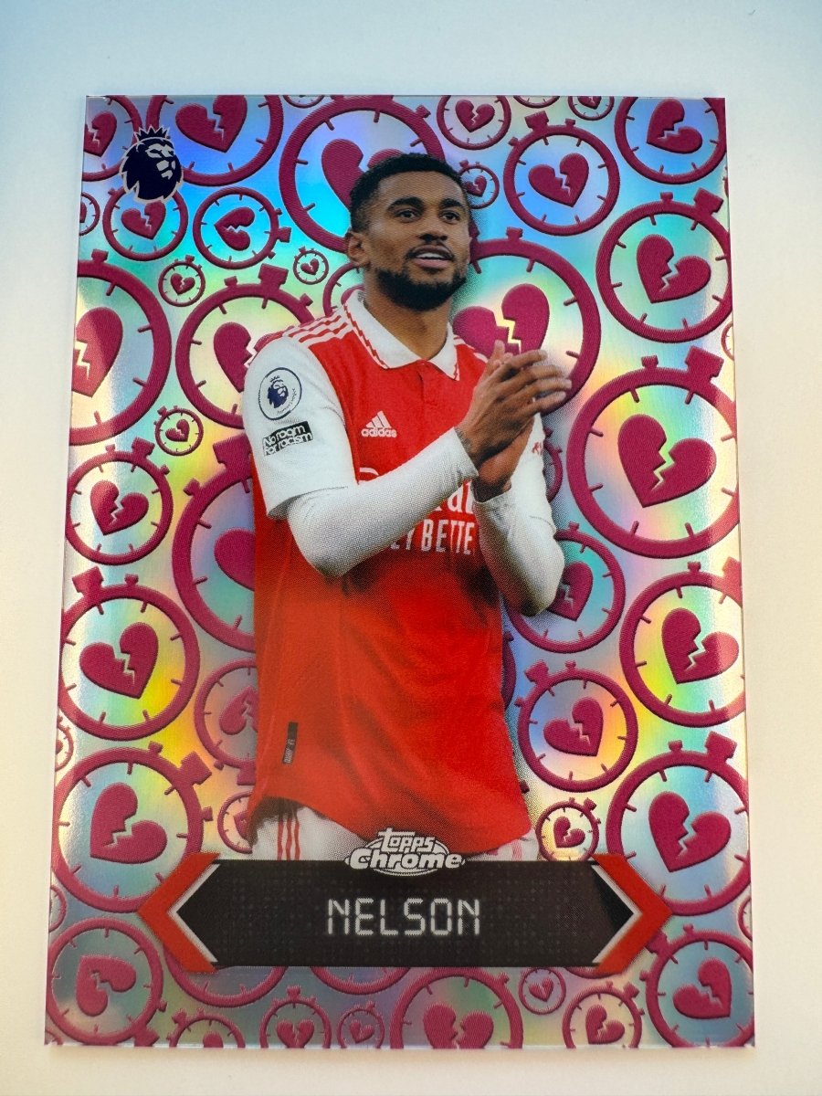 Reiss Nelson Stoppage Time Heartbreaker — 2026 Topps Chrome Premier League — Arsenal by KitRoom Cards on MYNTED