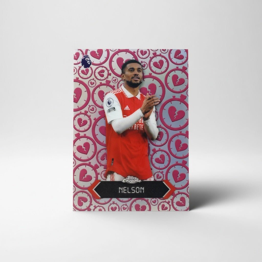 Reiss Nelson Stoppage Time Heartbreaker — 2026 Topps Chrome Premier League — Arsenal by KitRoom Cards on MYNTED