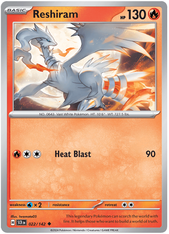 Reshiram 022/142 Uncommon | Scarlet & Violet – Stellar Crown by Worth the XP on MYNTED