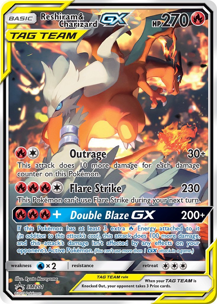 Reshiram & Charizard GX - SM201 Promo by The Archive Stop on MYNTED