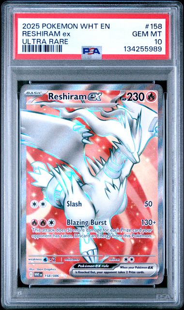 Reshiram Ex Ultra Rare 158/086 PSA 10 by PsychTCG on MYNTED