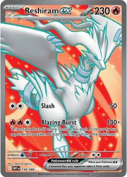 Reshiram ex - White Flare - UR 158/086 - English by MechaKai Collectibles on MYNTED