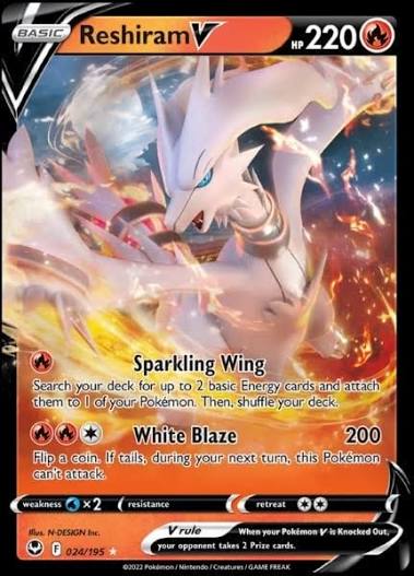 Reshiram V Silver Tempest 024/195 by ISB Collector on MYNTED