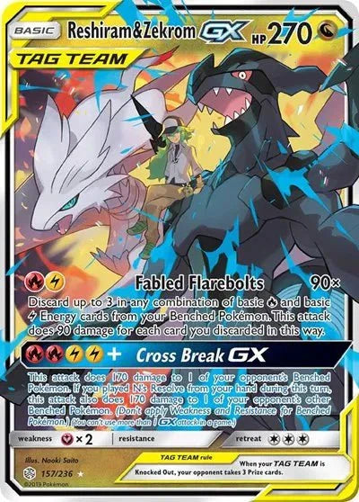 Reshiram & Zekrom GX - Cosmic Eclipse - UR 157/236 - English by MechaKai Collectibles on MYNTED